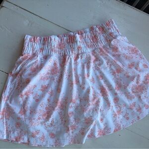 Puma Women's White and Pink Floral Skort